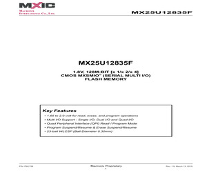 MX25U12835FZNI-10G/TRAY.pdf