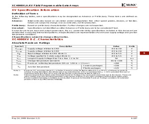 XC4000XV: ELECTRICAL CHARACTERISTICS.pdf